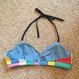 aerie Swim - Aerie Color-block Halter Bikini Top aerie Swim - Aerie Color-block Halter Bikini Top